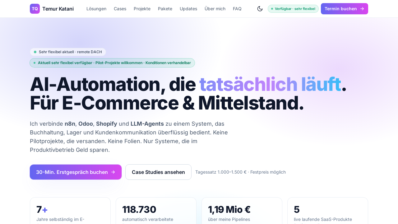 Individuelles Dashboard Beispiel